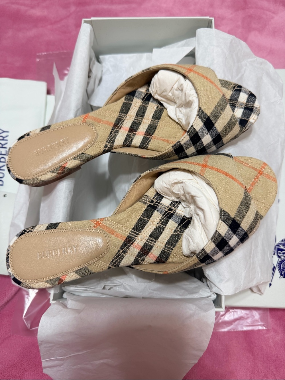 Burberry Nova Check Pattern Sandals